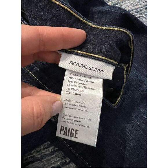 PAIGE Skyline Skinny Stretch Jeans Size 27 - Picture 7 of 10